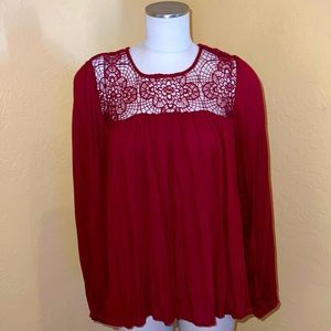 3/$15 Knox Rose XXL top, long sleeve lace
